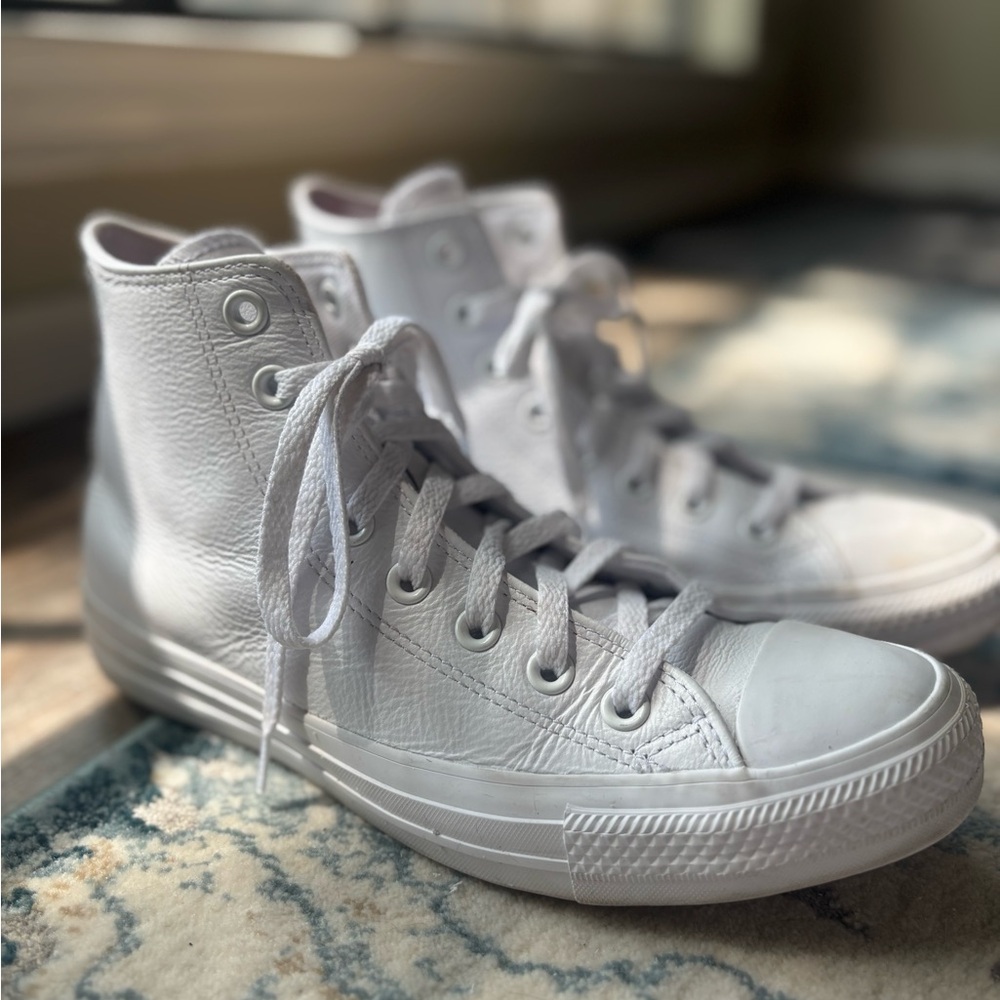 White High-Top Converse Sneakers